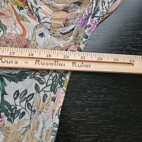 Anthropologie Whimsical The Marais Printed Tiered Chiffon Maxi Dress S - Picture 9 of 9